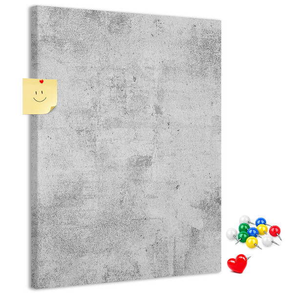 Kurk met bedrukking minimalistisch grijs met een betontextuur