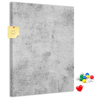 Kurk met bedrukking minimalistisch grijs met een betontextuur