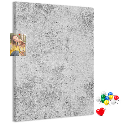 Kurk met bedrukking minimalistisch grijs met een betontextuur