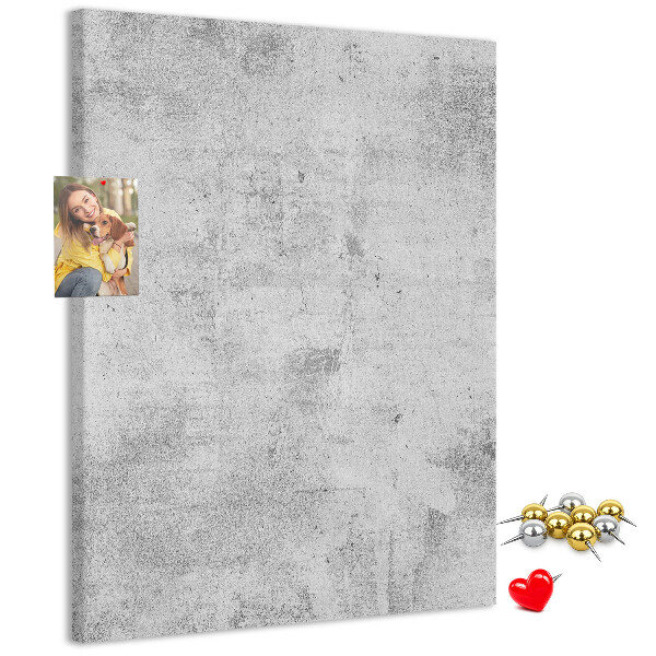 Kurk met bedrukking minimalistisch grijs met een betontextuur