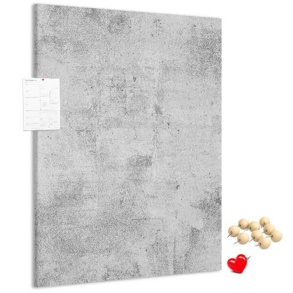 Kurk met bedrukking minimalistisch grijs met een betontextuur