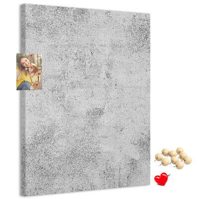 Kurk met bedrukking minimalistisch grijs met een betontextuur