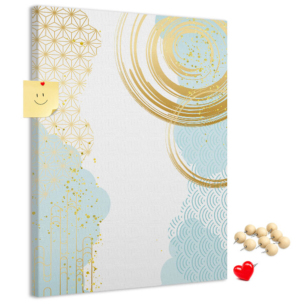 Kurk bedrukken gouden cirkels op een delicate achtergrond
