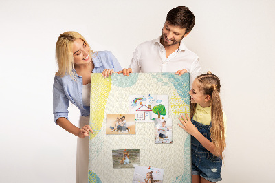 Kurk met bedrukking kleurrijke vormen in delicate tinten