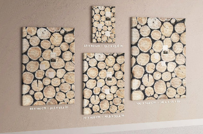 Kurken memobord met houten frame in een natuurlijke opstelling