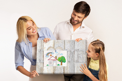Kurk prikbord met houten plaquette met het woord 'liefde'
