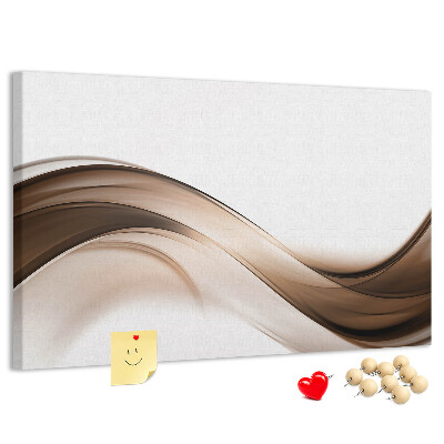 Prikbord met golven in tinten bruin en beige