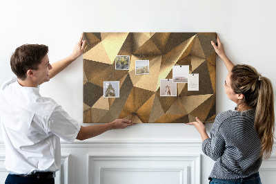 Prikbord met geometrische vormen in bruintinten