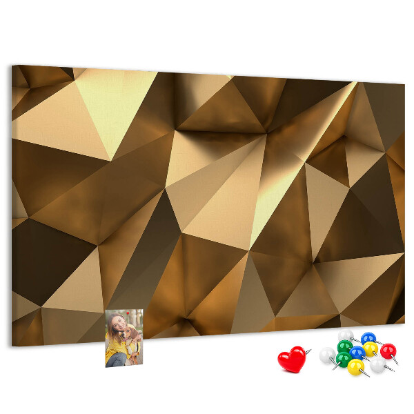 Prikbord met geometrische vormen in bruintinten