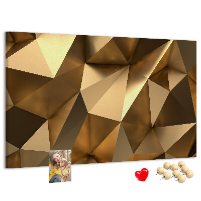 Prikbord met geometrische vormen in bruintinten