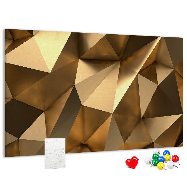 Prikbord met geometrische vormen in bruintinten
