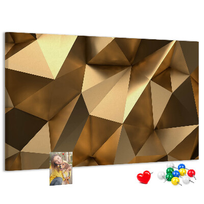 Prikbord met geometrische vormen in bruintinten