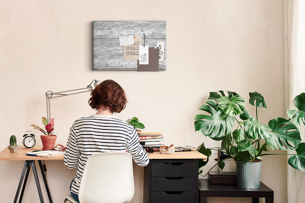 Kurkbord met een houtstructuur in grijstinten