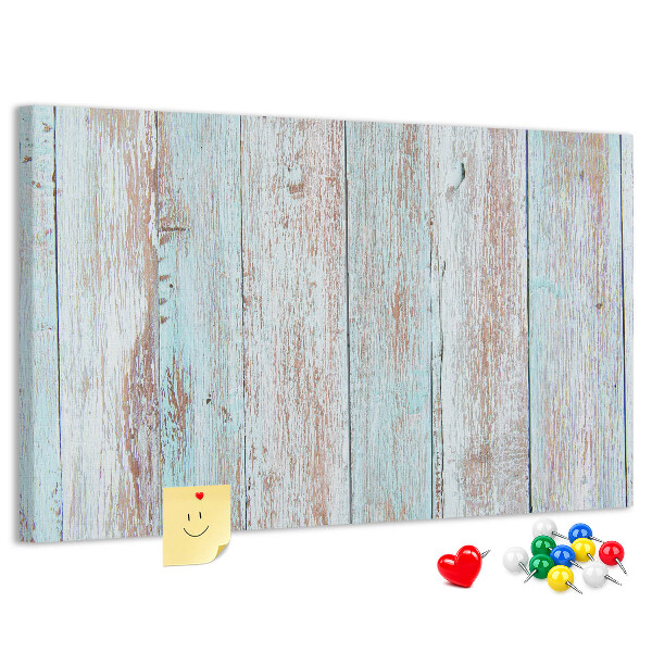 Kurkbord oude planken in verschillende blauwtinten