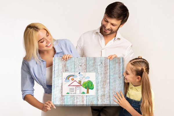 Kurkbord oude planken in verschillende blauwtinten