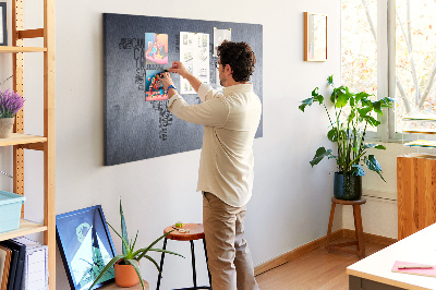 Wereldkaart prikbord met landnamen