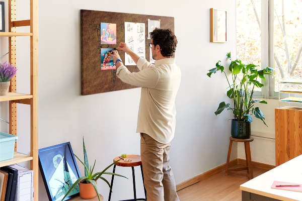 Kurkbord wereldkaart met landnamen