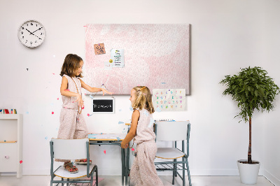 Kurkbord met een achtergrond van fijne roze rozen
