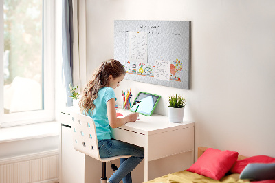 Prikbord kleurrijke weekplanner met kantoorthema's