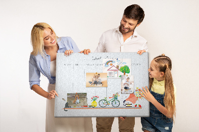 Prikbord kleurrijke weekplanner met kantoorthema's