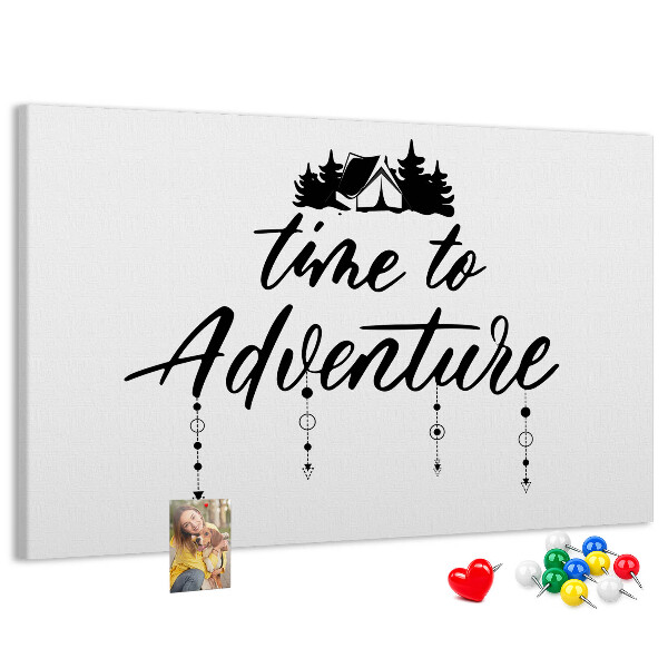 Prikbord tijd voor een avontuur in het bos