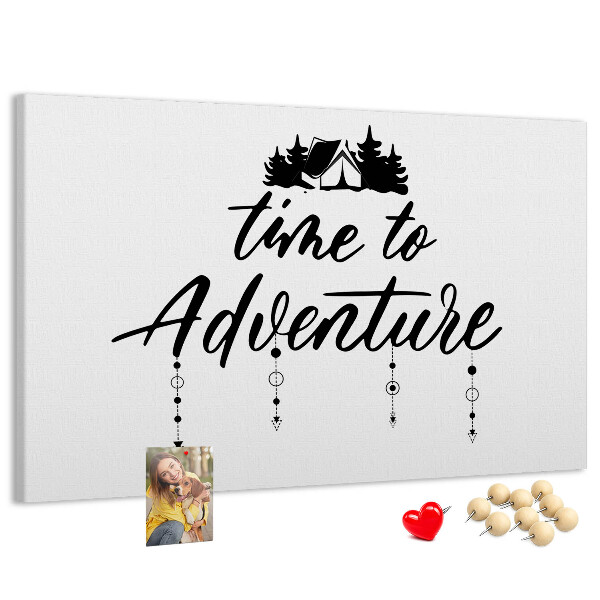 Prikbord tijd voor een avontuur in het bos