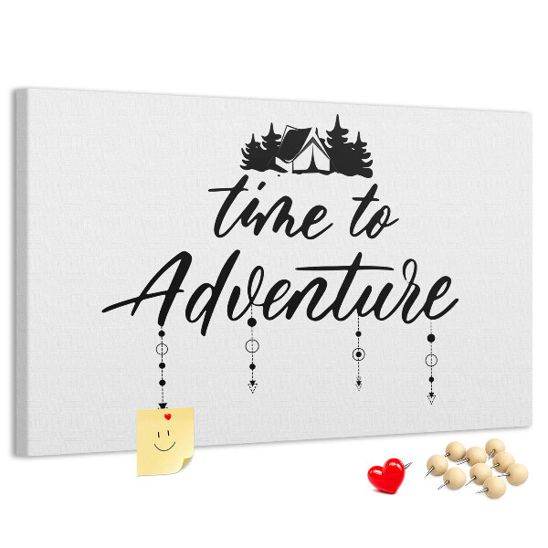 Prikbord tijd voor een avontuur in het bos