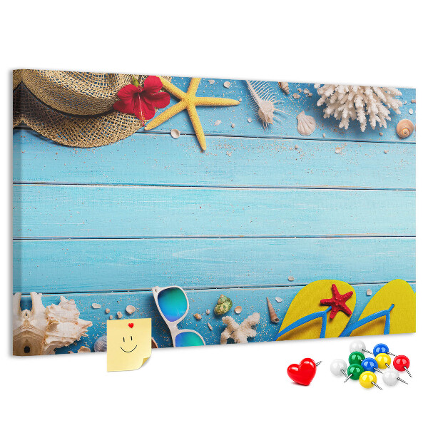 met thema zomerse strandvakantie en accessoires