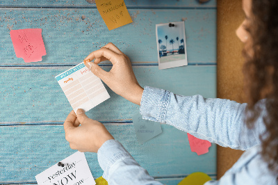 Kurken prikbord met thema zomerse strandvakantie en accessoires