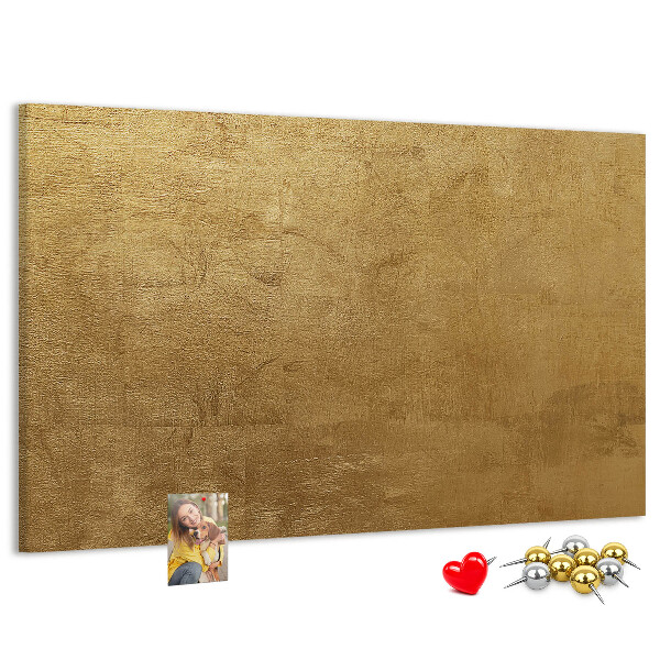 Kurk prikbord met een gouden textuur in een minimalistische stijl