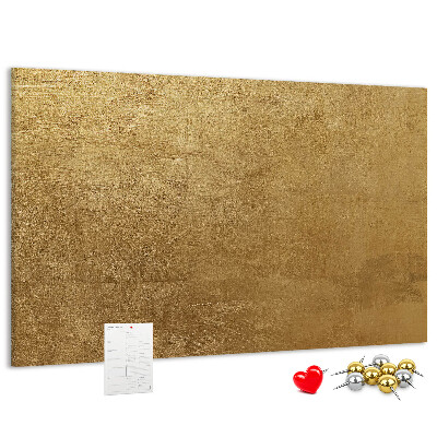 Kurk prikbord met een gouden textuur in een minimalistische stijl
