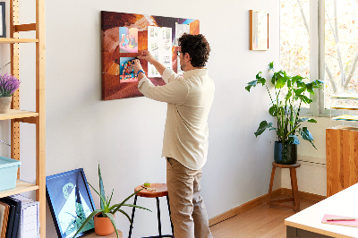 Kurkbord met afbeelding van rode rotsen en een blauwe lucht