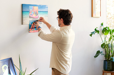 Prikbord met een rustige pier in een tropisch paradijs