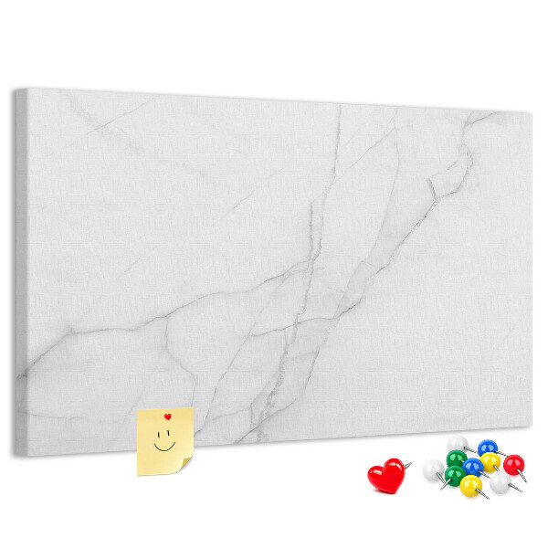 Prikbord elegant marmerpatroon in verschillende wittinten