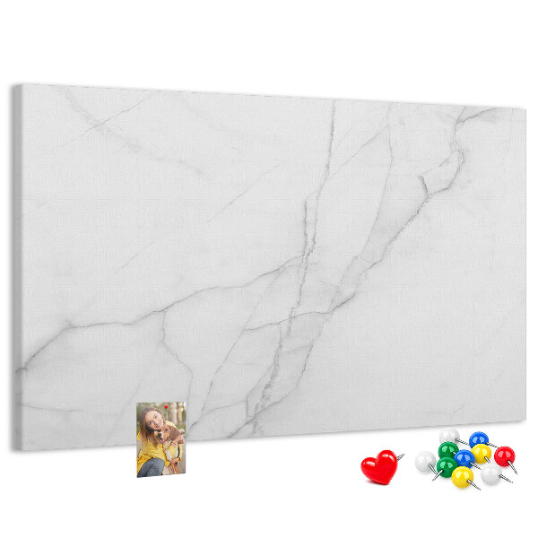 Prikbord elegant marmerpatroon in verschillende wittinten