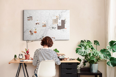 Prikbord elegant marmerpatroon in verschillende wittinten