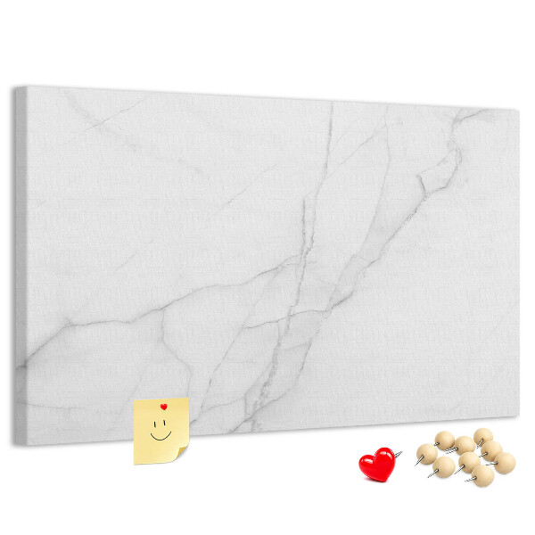 Prikbord elegant marmerpatroon in verschillende wittinten