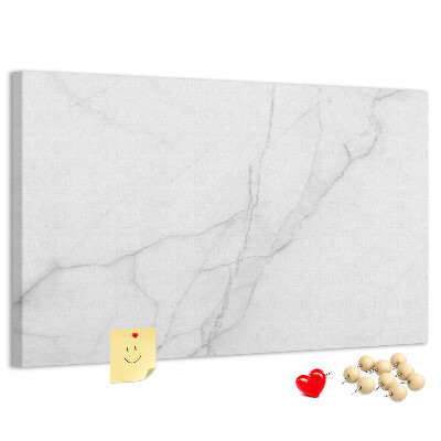Prikbord elegant marmerpatroon in verschillende wittinten