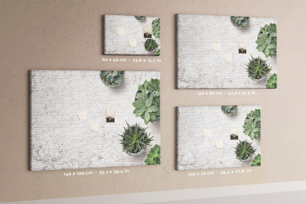 Kurkbord potplanten op een grijze achtergrond