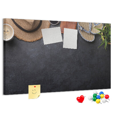 Kurk prikbord met zomerse stranddetails