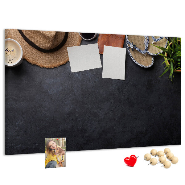 Kurk prikbord met zomerse stranddetails