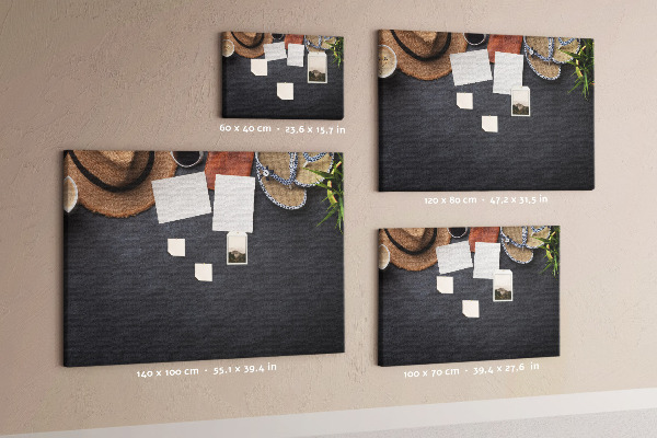 Kurk prikbord met zomerse stranddetails