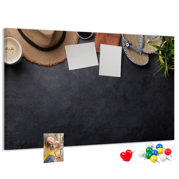 Kurk prikbord met zomerse stranddetails