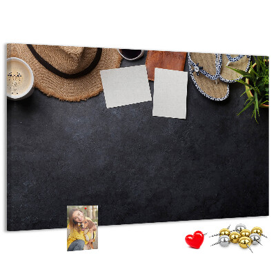 Kurk prikbord met zomerse stranddetails