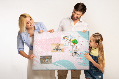 Kurkbord abstracte stippen in pastelkleuren