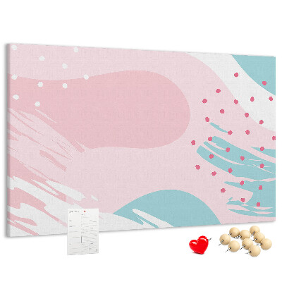 Kurkbord abstracte stippen in pastelkleuren