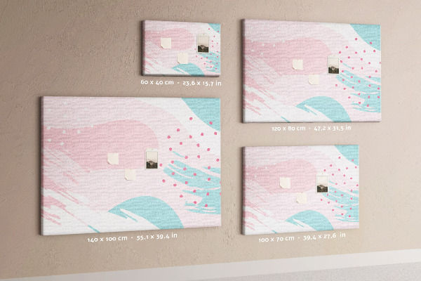 Kurkbord abstracte stippen in pastelkleuren