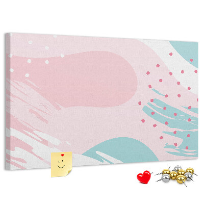 Kurkbord abstracte stippen in pastelkleuren