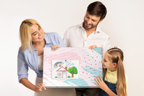Kurkbord abstracte stippen in pastelkleuren