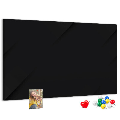 Prikbord zwart met gekleurde spelden